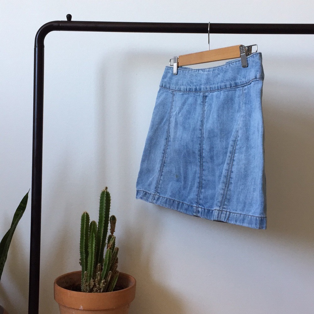 Free people denim skirt
